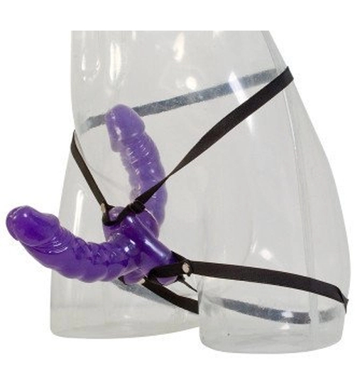 Dvojité dildo na řemínku