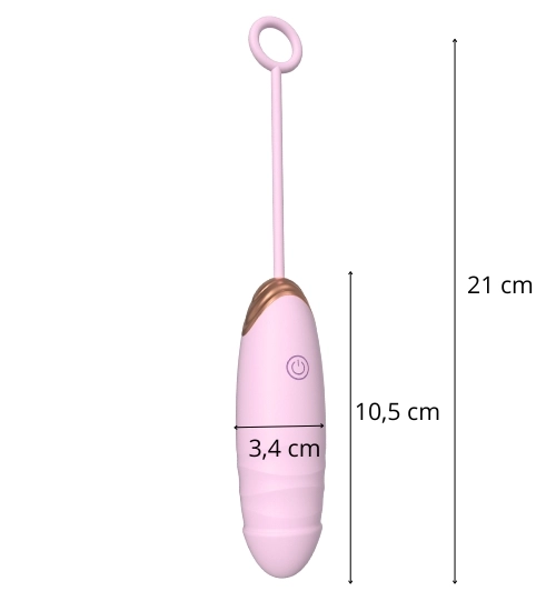 Vibrační silikonové vajíčko USB s posuvnou funkcí a 7 režimy