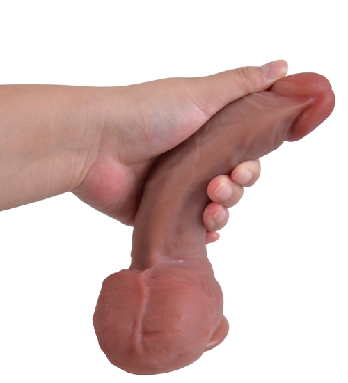 Realistické silikonové 20 cm dildo