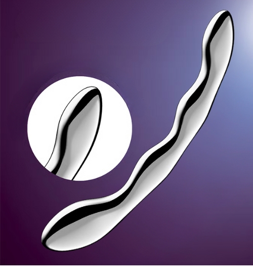 Vlnité ocelové dildo