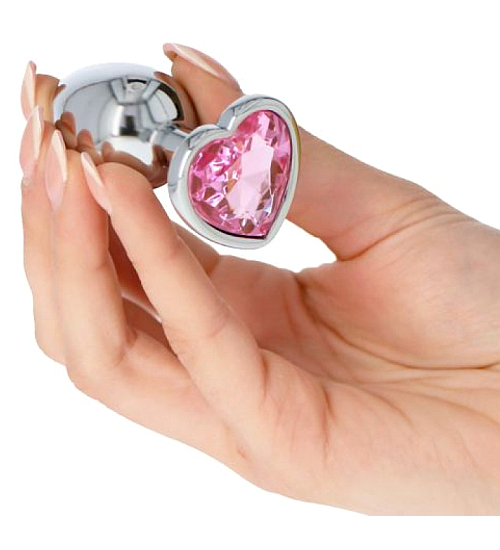 Zástrčka s krystalem ve tvaru srdce