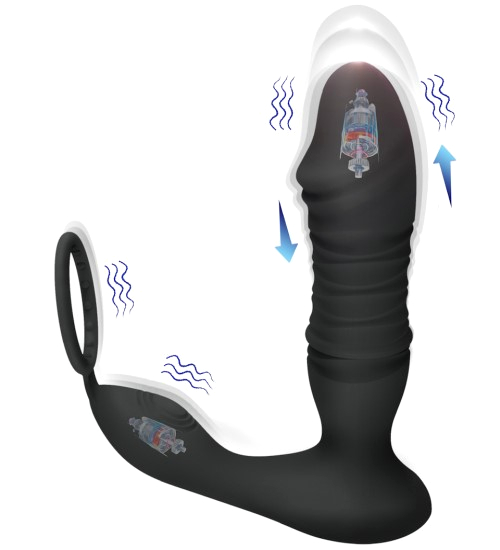 Masážní přístroj na prostatu s vratným pohybem ovládaný telefonem