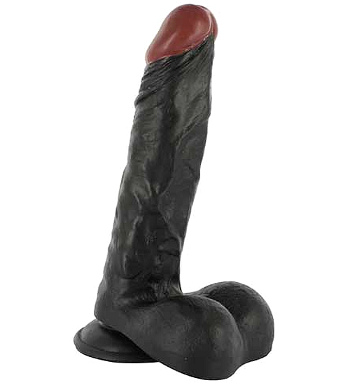 Velké černé dildo s přísavkou