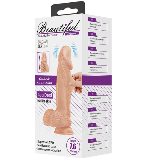 Realistické dildo s přísavkou a varlaty