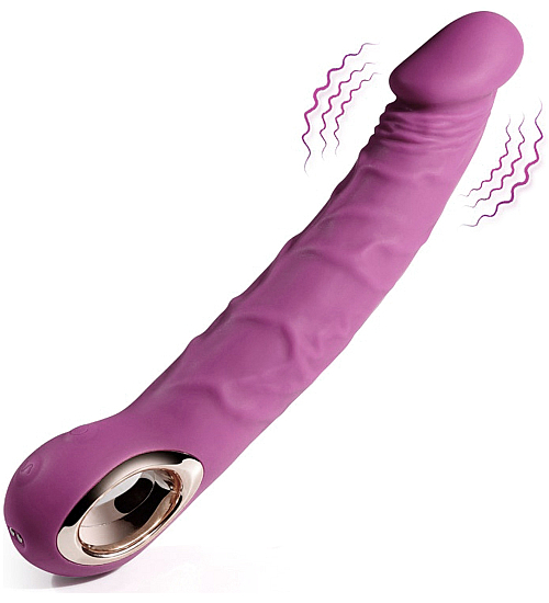 Fialový vibrátor se silnými vibracemi 