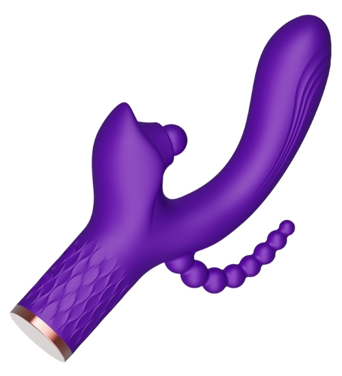Fialový vibrátor s trojitým uspokojením