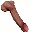Silikonový tmavý umělý penis