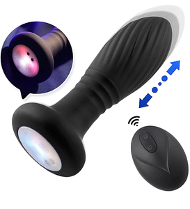 Anální zátka s postupujícími pohyby a osvětlením