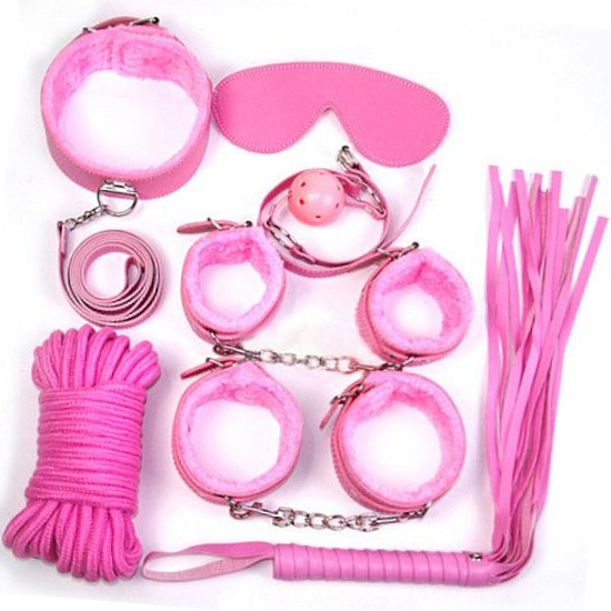 Růžový bondážní set