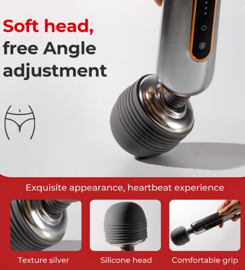 Lehká stříbrná masážní hůlka