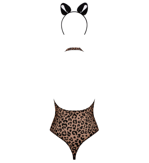 Leopardí body Obsessive s kočičími oušky