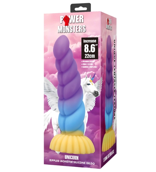 Barevné dildo jednorožec