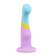 Tříbarevné dildo z měkkého silikonu