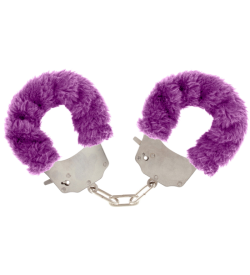 Pouta s kožešinou - fialová