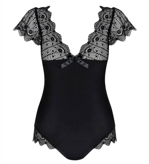 Černé krajkové body