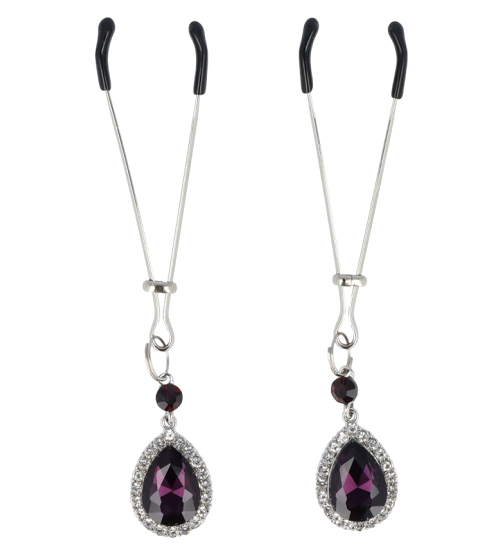 Svorky na bradavky - fialový diamant