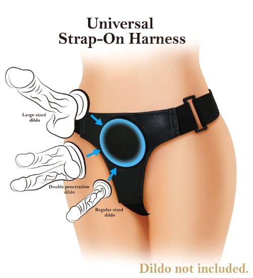 Postroj s popruhem - Harness Briefs Black