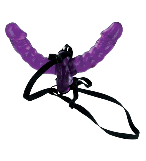 Dvojité dildo na řemínku