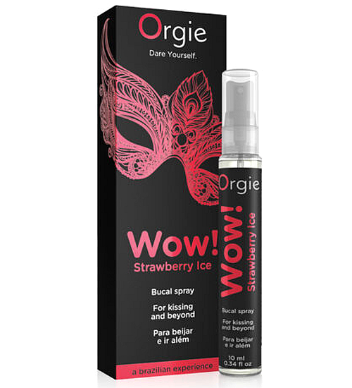 Chladivý jahodový sprej na rty - Orgie WOW!