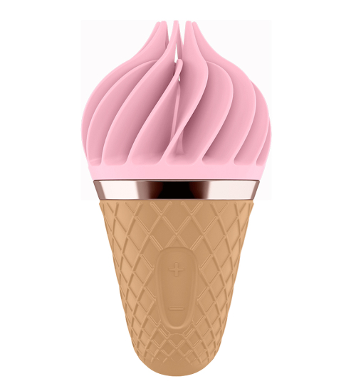 Rotační masážní přístroj na klitoris ve tvaru zmrzliny