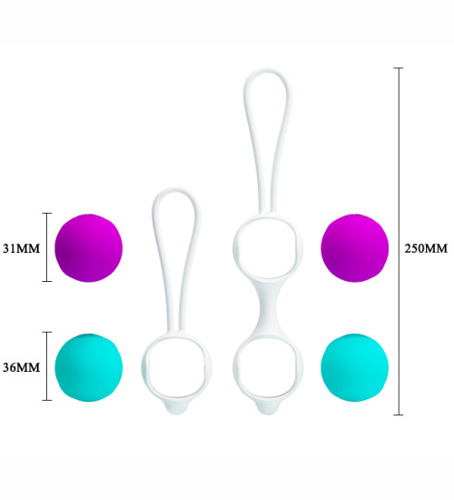 Progresivní gejša koule - 100% silikon