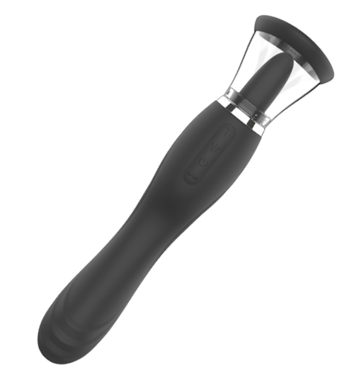 Vibrátor s funkcí jazyka a sání