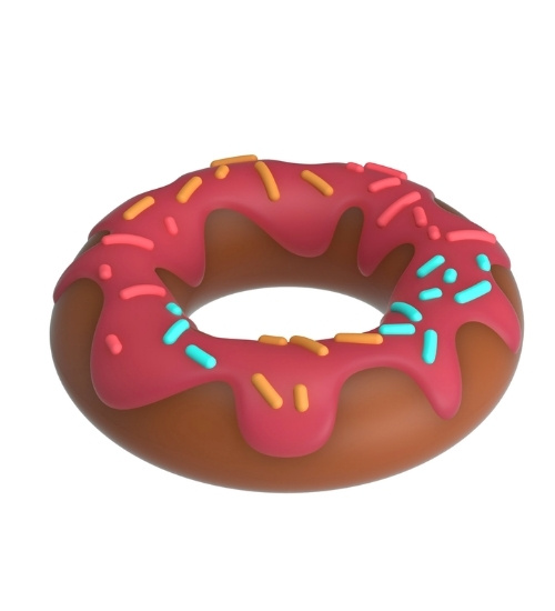 Vtipný silikonový erekční kroužek ve tvaru donutu