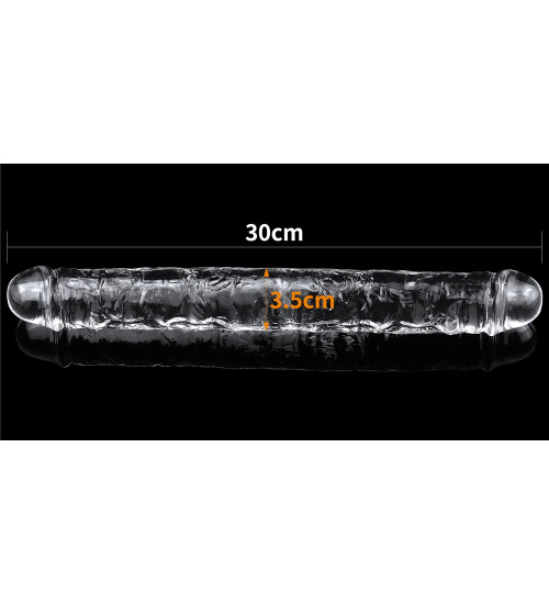 Průhledné dvojité dildo