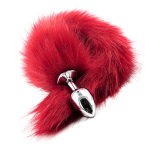 Zástrčka s dlouhým červeným ocasem