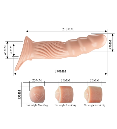 Návlek na penis s nastavitelnou délkou