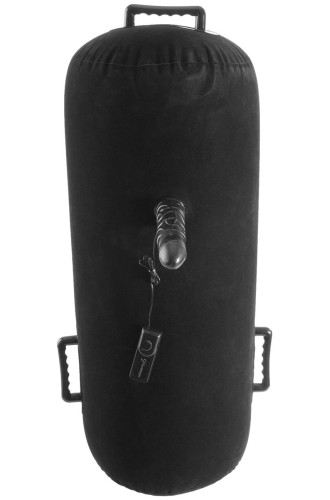 Erotické černé křeslo s vibrátorem