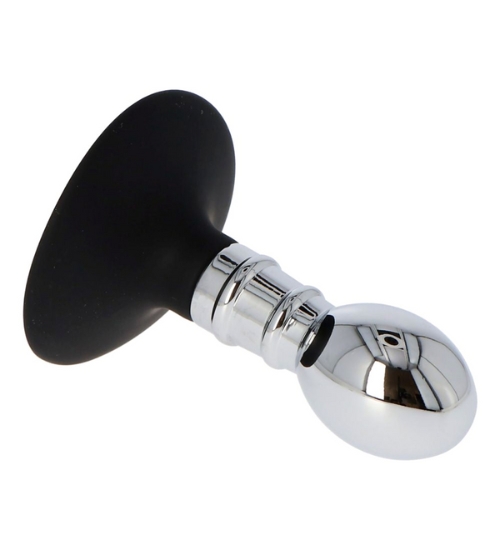 Stříbrný anální kolík s přísavkou