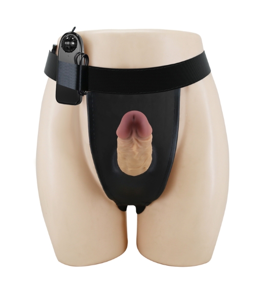 Vibrační strap-on s měkkou špičkou