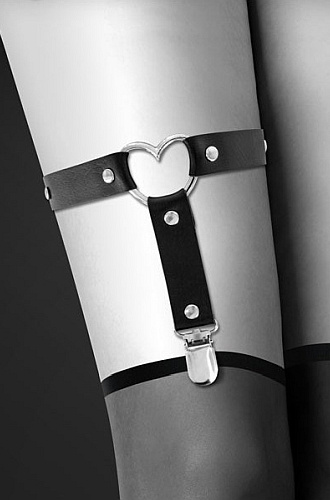 Kovový srdcový podvazek - Jarretiere Coeur