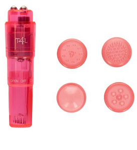 Růžový mini masážní přístroj