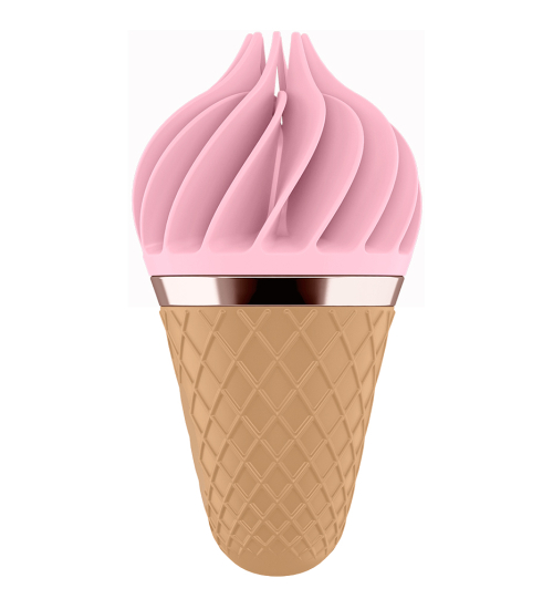 Rotační masážní přístroj na klitoris ve tvaru zmrzliny