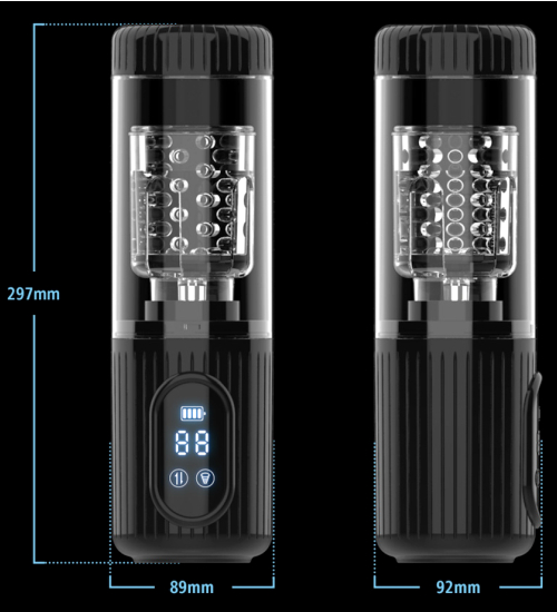 Automatický masturbátor 3v1 sání, klouzání a otáčení