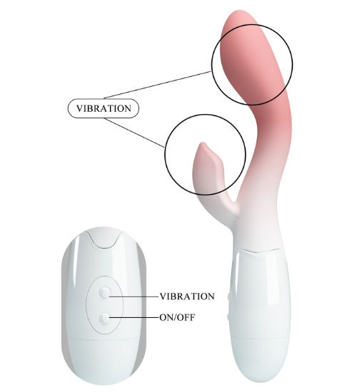Vibrátor na bod G a klitoris s ombré efektem
