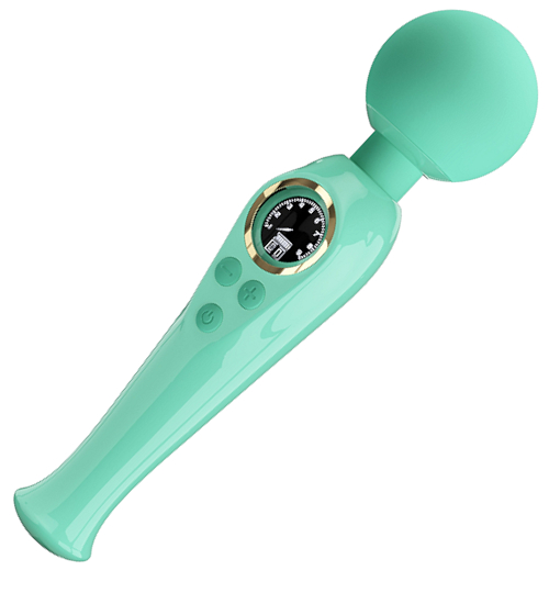 Zelená hůlka s hodinovým displejem  