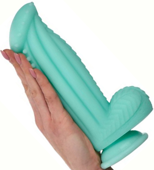 Dildo Blue Monster s přísavkou 