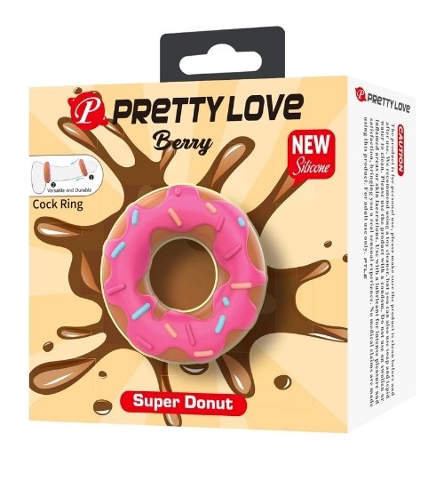 Vtipný silikonový erekční kroužek ve tvaru donutu
