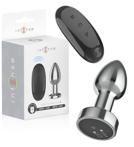 Metalová anální zátka s bezdrátovým ovladačem