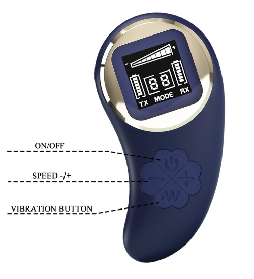 Vibrační fialové vajíčko s dálkovým ovládáním LCD