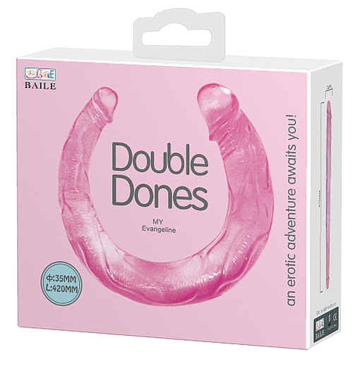 Dlouhé dvojité gelové dildo