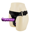 Fialový dvojitý strapon pro ženy