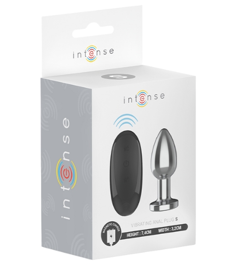 Metalová anální zátka s bezdrátovým ovladačem