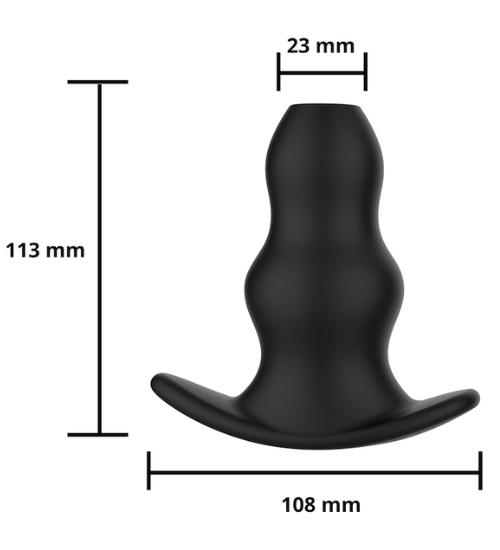 Silikonový anální kolík s tunelem