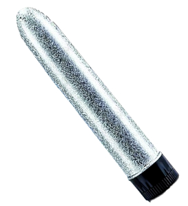 Stříbrný třpytivý vibrátor