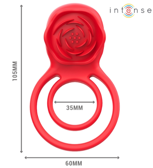 Vibrační růže na kroužku s dálkovým ovládáním