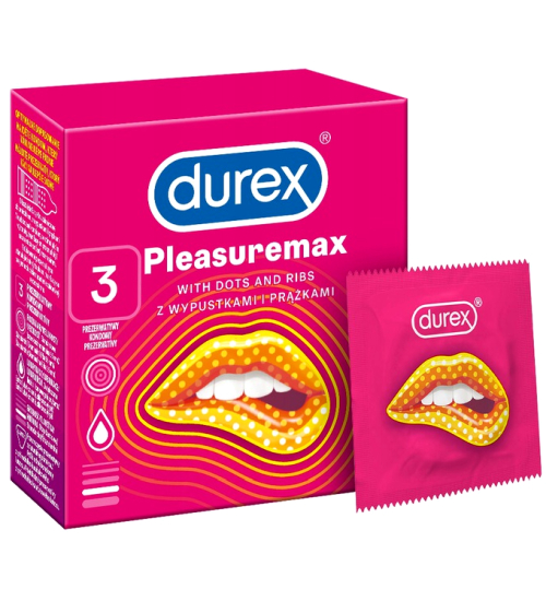 Vroubkované kondomy Durex Pleasuremax